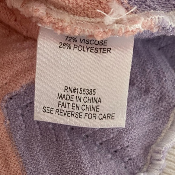 RONNY KOBO Jada Chevron Pastel Knit Sweater Small - Picture 8 of 13